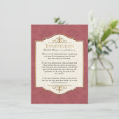 Gold & Lace Classic Elegant Wedding Invite Kaart (Staand voorkant)