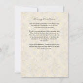 Gold & Lace Classic Elegant Wedding Invite Kaart (Achterkant)