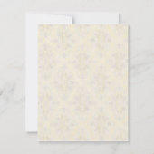 Gold & Lace Classic Elegant Wedding Invite Kaart (Achterkant)