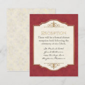 Gold & Lace Classic Elegant Wedding Invite Kaart (Voorkant / Achterkant)