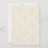 Gold & Lace Classic Elegant Wedding Invite Kaart (Achterkant)