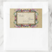 Gold & Lace Classic Elegant Wedding Invite Rechthoekige Sticker (Tas)