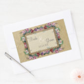 Gold & Lace Classic Elegant Wedding Invite Rechthoekige Sticker (Envelop)