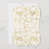 Gold Lace Corset Bridal Lingerie Shower Kaart (Achterkant)
