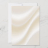 Gold Lace Cream Satin Pearls Jewels Wedding Kaart (Achterkant)