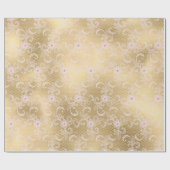 GOLD LACE ELEGANT BIRTHDAY WEDDING WRAP CADEAUPAPIER (Vlak)