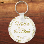 Gold Lace Elegant Moeder van het bruidshuwelijk Sleutelhanger (Voorkant)