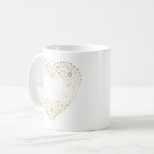Gold Lace Heart Koffiemok (Voorkant links)