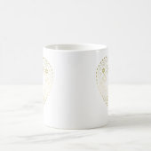 Gold Lace Heart Koffiemok (Center)