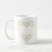 Gold Lace Heart Koffiemok (Links)
