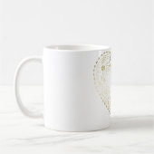 Gold Lace Heart Koffiemok (Links)