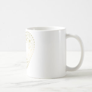 Gold Lace Heart Koffiemok