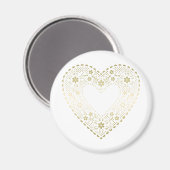 Gold Lace Heart Magneet (Voorkant / Achterkant)