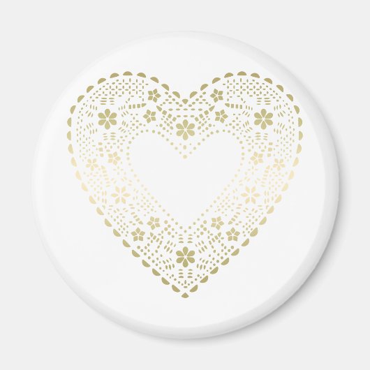 Gold Lace Heart Magneet (Voorkant)