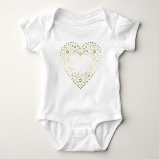 Gold Lace Heart Romper (Voorkant)