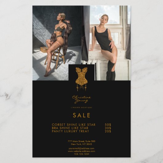 Gold Lace Lingerie Boutique 2 Photo Price Flyer (Voorkant)