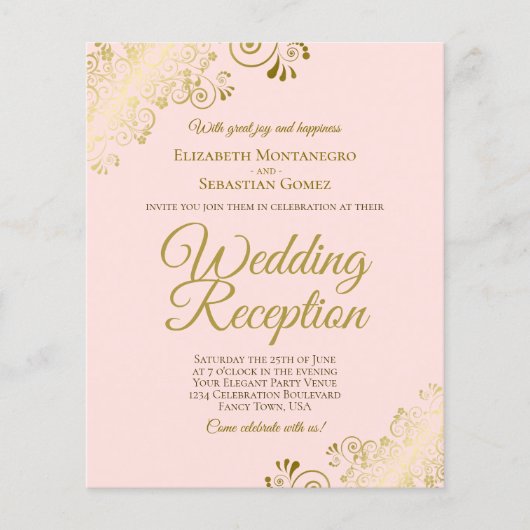 Gold Lace op het roze weddenschap (Voorkant)