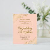Gold Lace op Peach Weddenschappen Reception BUDGET (Staand voorkant)