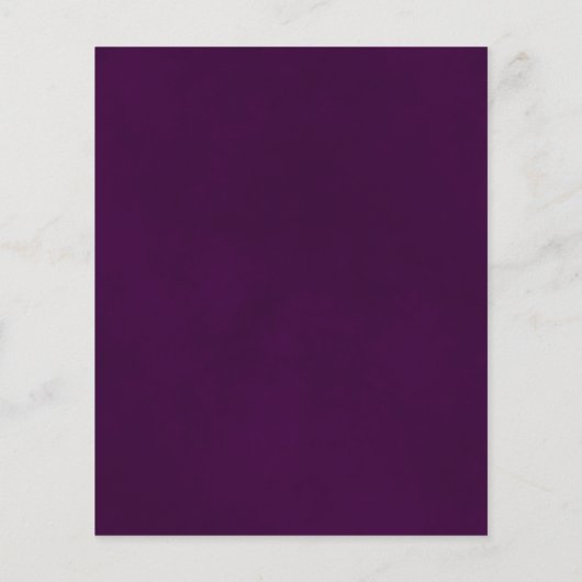 Gold Lace op Plum Wedding Reception BUDGET Invite (Achterkant)