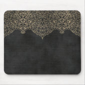 Gold Lace op zwart Muismat (Voorkant)