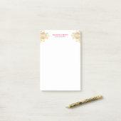 Gold Lace Ornament Post-it® Notes (Op bureau)