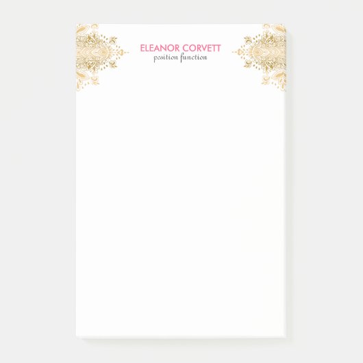 Gold Lace Ornament Post-it® Notes (Voorkant)