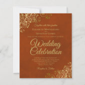 Gold Lace over de uitnodiging tot weddenschappen o (Voorkant)