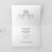 Gold Lace over Satin Jwish Wedding Gefeliciteerd Kaart (Binnen)