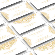 Gold Lace Paisley Mandala op White