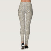 Gold Lace Pattern Yoga Gym oefent Leggings Pants u (Achterkant)