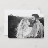 Gold Lace Photo Wedding RSVP Kaartje (Achterkant)