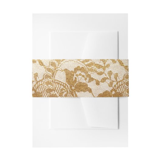 Gold Lace Uitnodigingen Wikkel (Voorkant Voorbeeld)