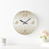 Gold Lace Wall-vergrendeling Grote Klok (Huis)