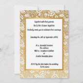 GOLD LACE WEDDING INVITATION KAART (Voorkant)