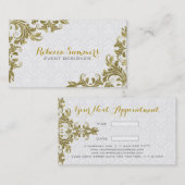 Gold Lace White Dammaskers Visitekaartje (Voorkant / Achterkant)