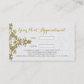 Gold Lace White Dammaskers Visitekaartje (Achterkant)