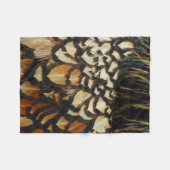 Gold Laced Wyandotte Chicken Feather Fleece Deken (Voorkant (Horizontaal))