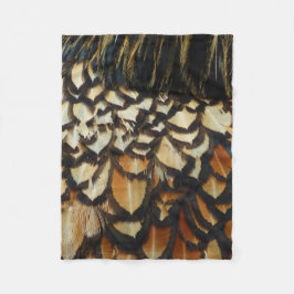 Gold Laced Wyandotte Chicken Feather Fleece Deken