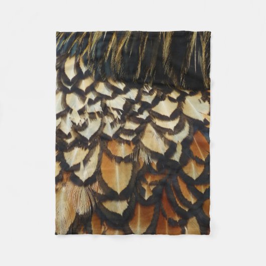 Gold Laced Wyandotte Chicken Feather Fleece Deken (Voorkant)