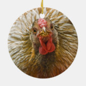 Gold-Laced Wyandotte Chicken Keramisch Ornament (Achterkant)
