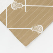 Gold Lacrosse White Sticks gepatterd Fleece Deken (Hoek)