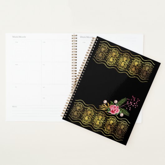 Gold Lacy Effect Planner (Display)