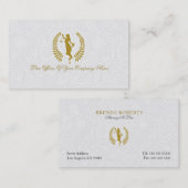 Gold Lady Justice badge Advocaat Visitekaartje (Voorkant / Achterkant)