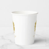Gold Lady Justice Logo Aangepaste tekst Papieren Bekers (Rechts)