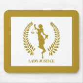 Gold Lady Justice logo Muismat (Voorkant)