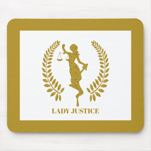 Gold Lady Justice logo Muismat (Voorkant)
