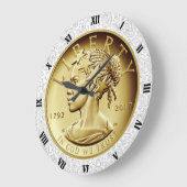GOLD LADY LIBERTY COIN 2017 GROTE KLOK (Hoek)