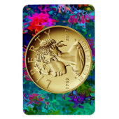 GOLD LADY LIBERTY COIN MAGNEET (Verticaal)