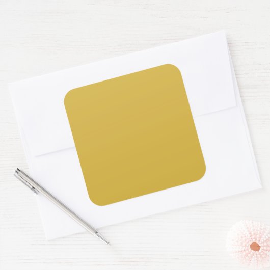 Gold Large Vierkante Sticker (Envelop)