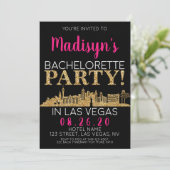Gold Las Vegas Bachelorette Party Itinerary en Kaart (Staand voorkant)